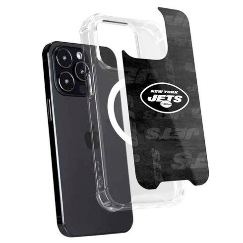 NFL New York Jets Black & White iPhone 15 Pro MagSafe Case